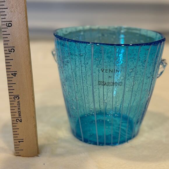 Venini Blue Glass Ice Bucket - Picture 6 of 7